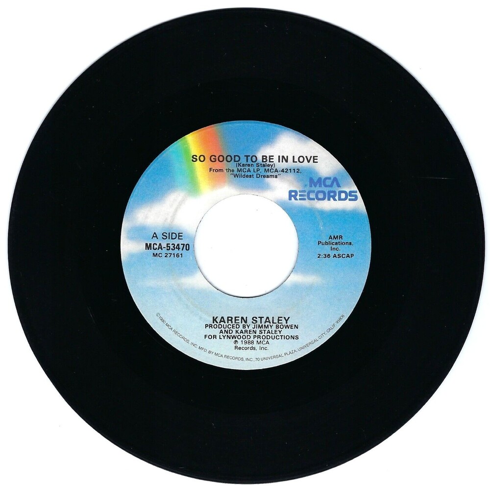 Karen Staley 45 RPM - So Good To Be In Love / Keep Walkin' On - MCA VG Country